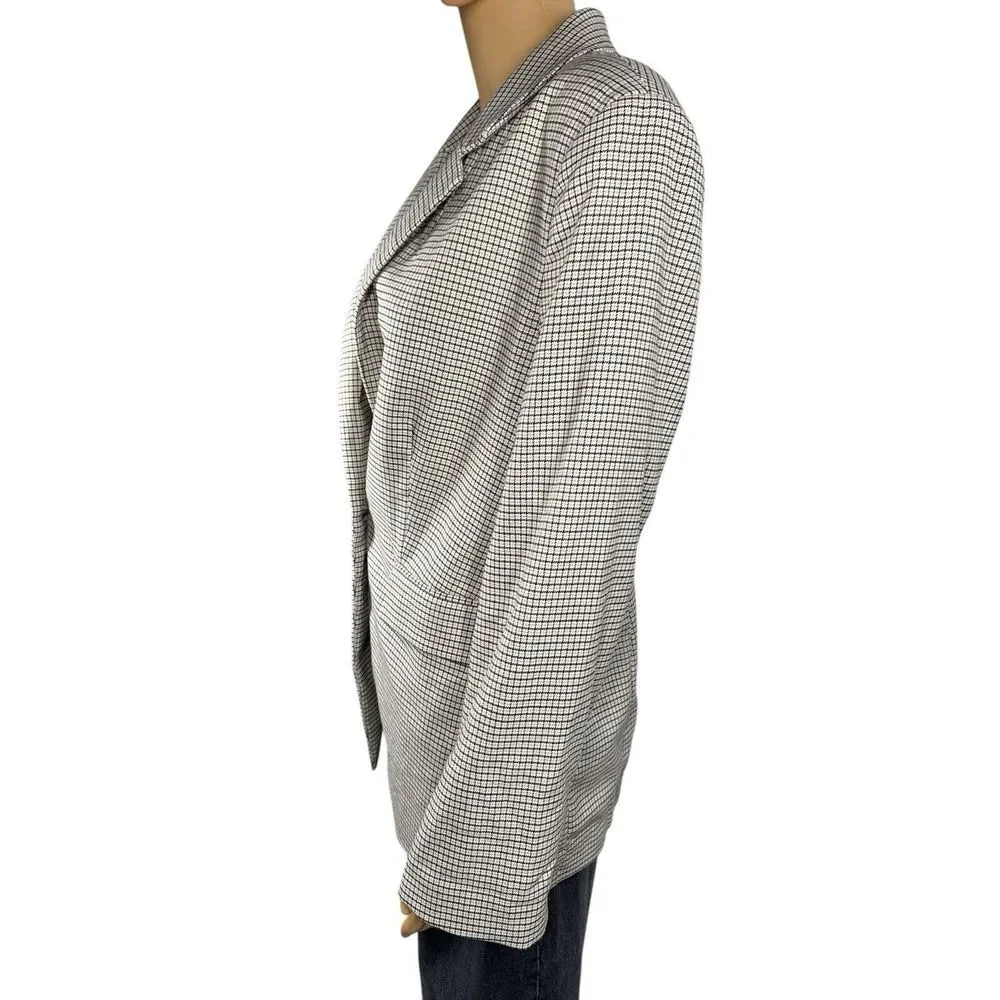 Sanctuary  Blazer Coat Size Large Black Beige One‎ Button Women